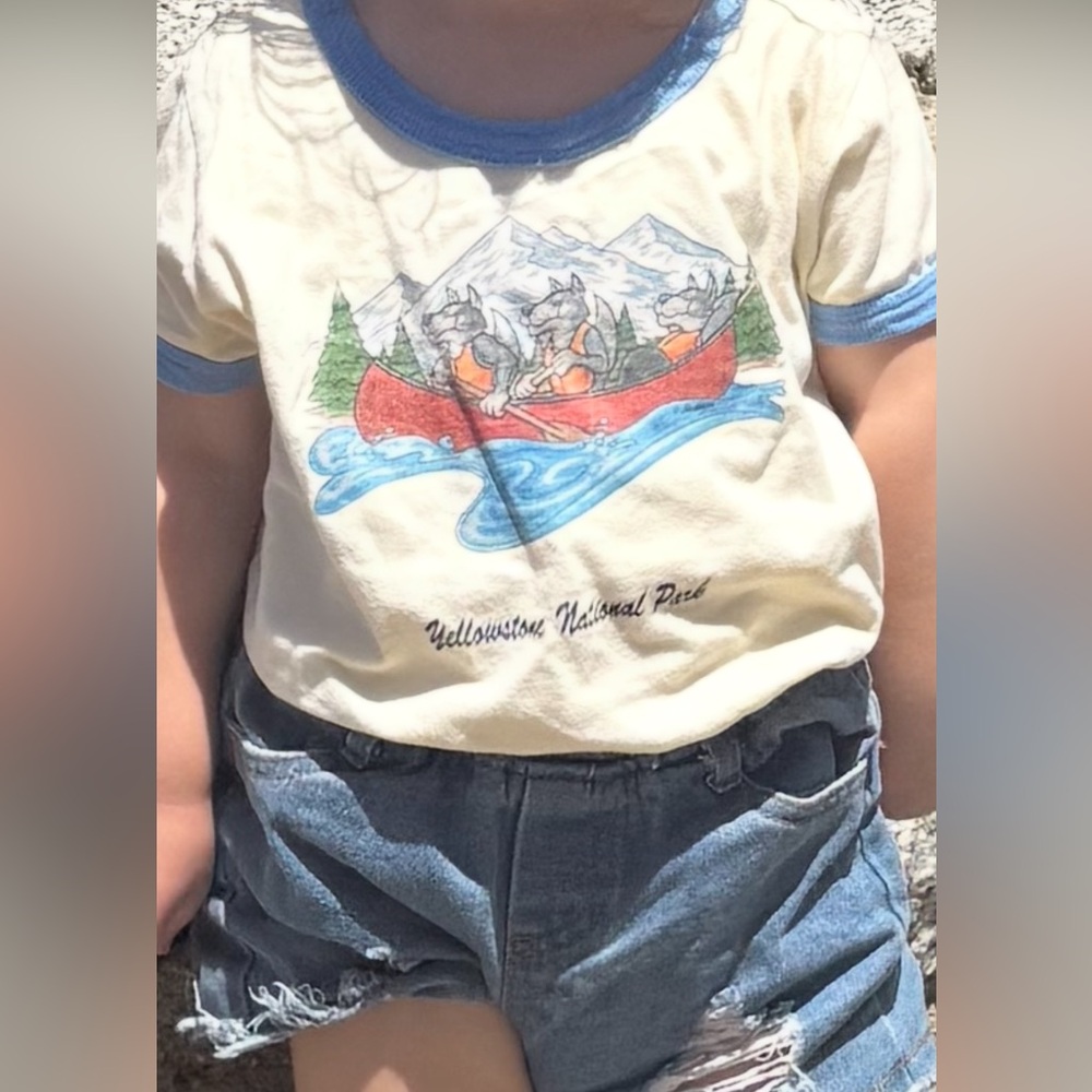 Vintage Baby Romper Yellowstone Parks Project Key West Kid Wear Romper yellow